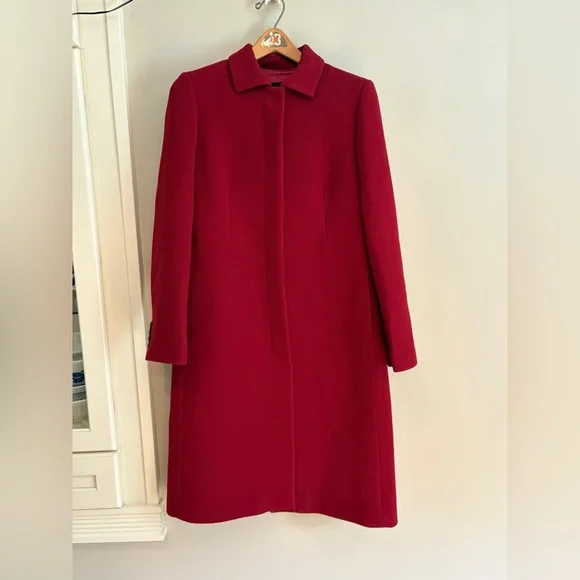 J. Crew WOOL Red Dress coat from Gilmore Girls - Picture 2 of 11